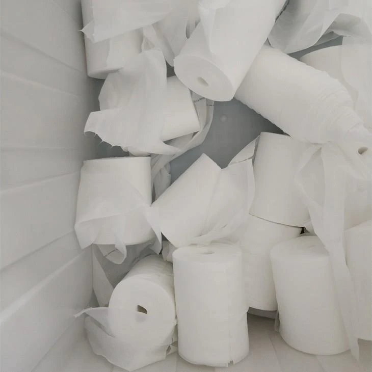 Polyester Viscose Spunlace Non-woven Fabric Roll Raw Material For Wet Wipes